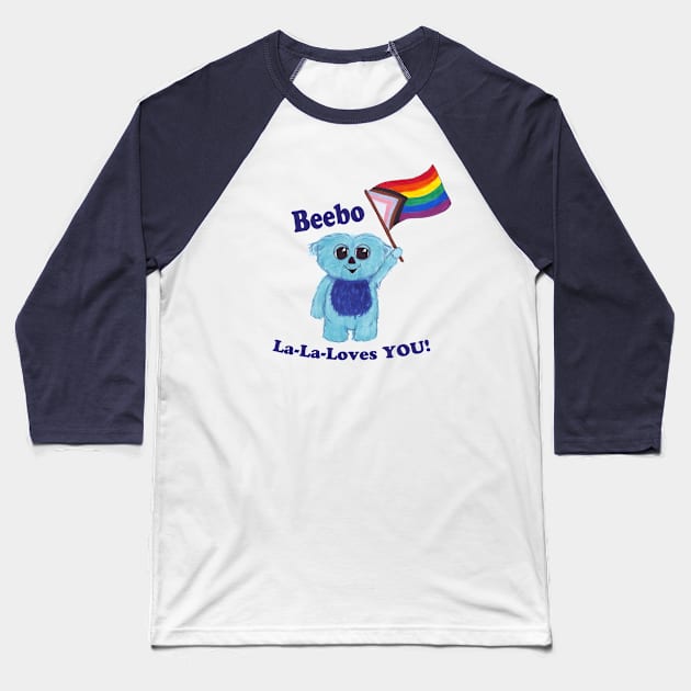 Beebo Loves You! Baseball T-Shirt by AlieBlackArt